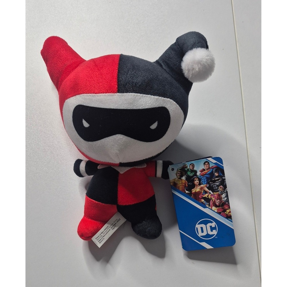 Plush DC Justice League 7" Red & Black Harley Quinn Chibi Toy Factory